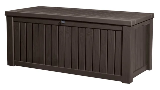 keter-rockwood-kissenbox-570-l-auflagenbox-braun-holzoptik image 1