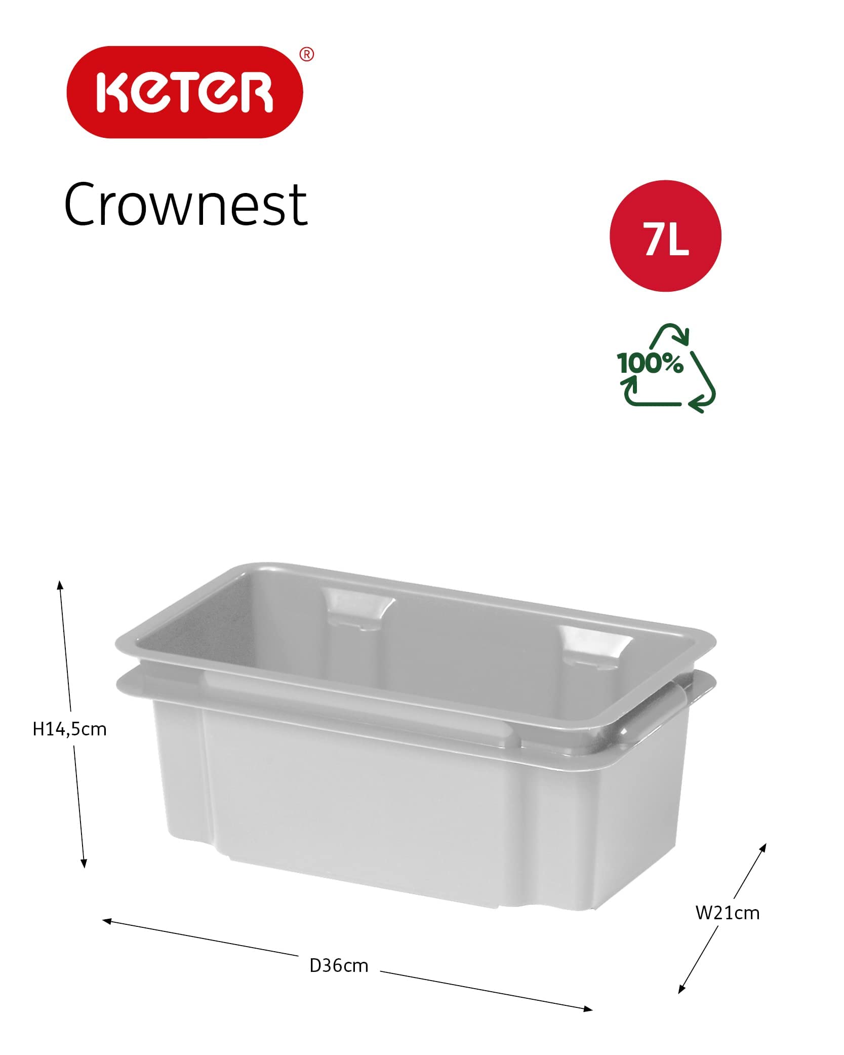 keter-crownest-recycling-box-7l-hellgrau-36x21x14-5cm image 2