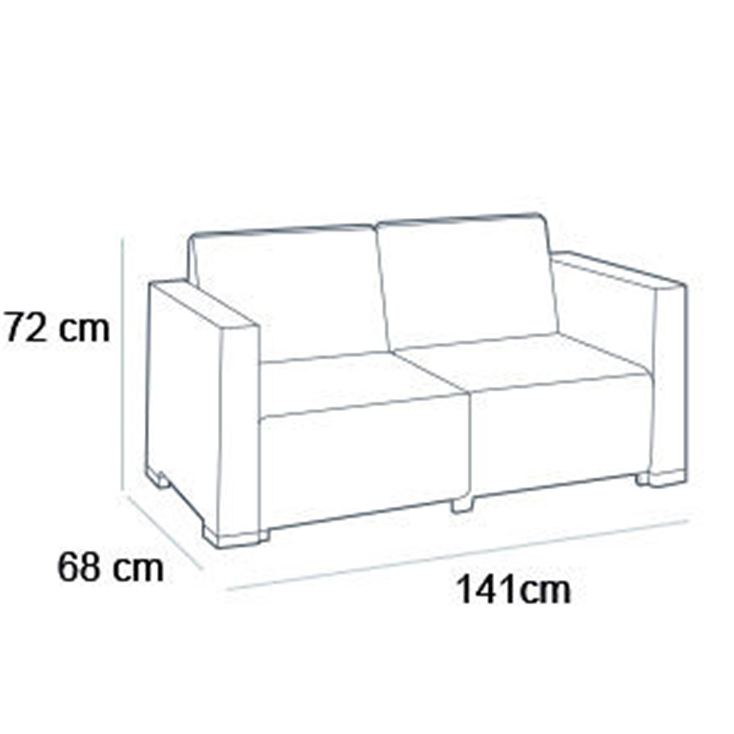 keter-allibert-california-lounge-sofa-141-x-68-x-72-cm-cappuccino-panama-sand image 3