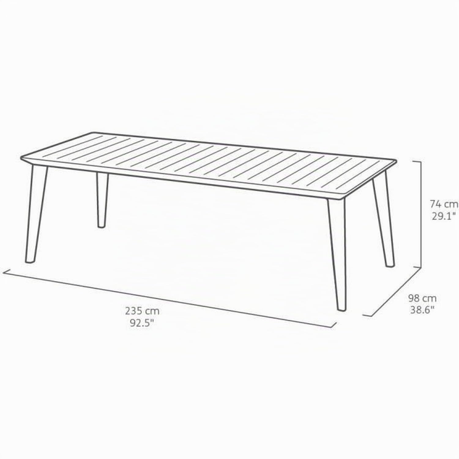 keter-allibert-lima-240-gartentisch-ausziehbar-graphit image 3