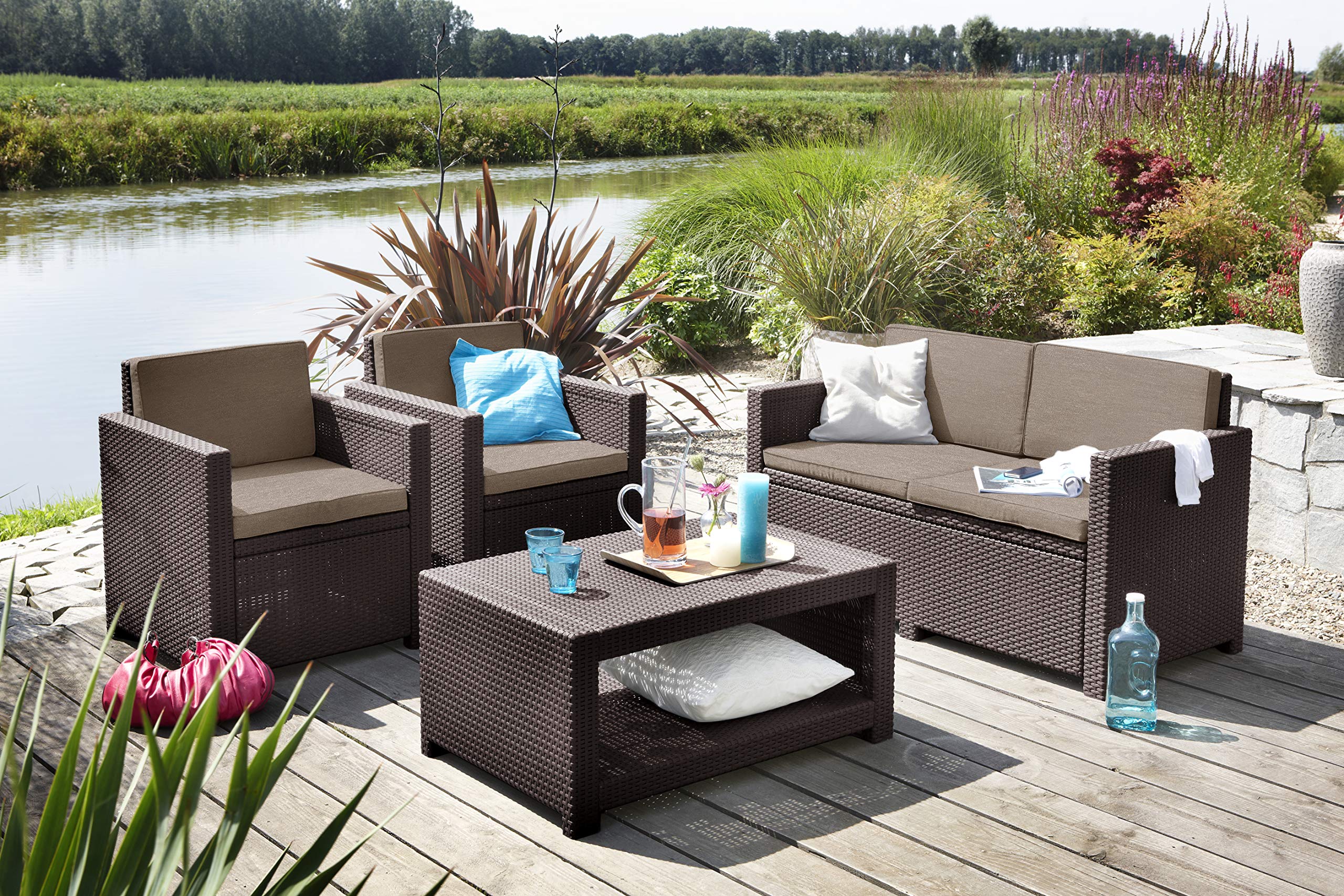 keter-allibert-monaco-lounge-set-4-tlg-braun-taupe-gartenlounge-aus-kunststoff-i image 2