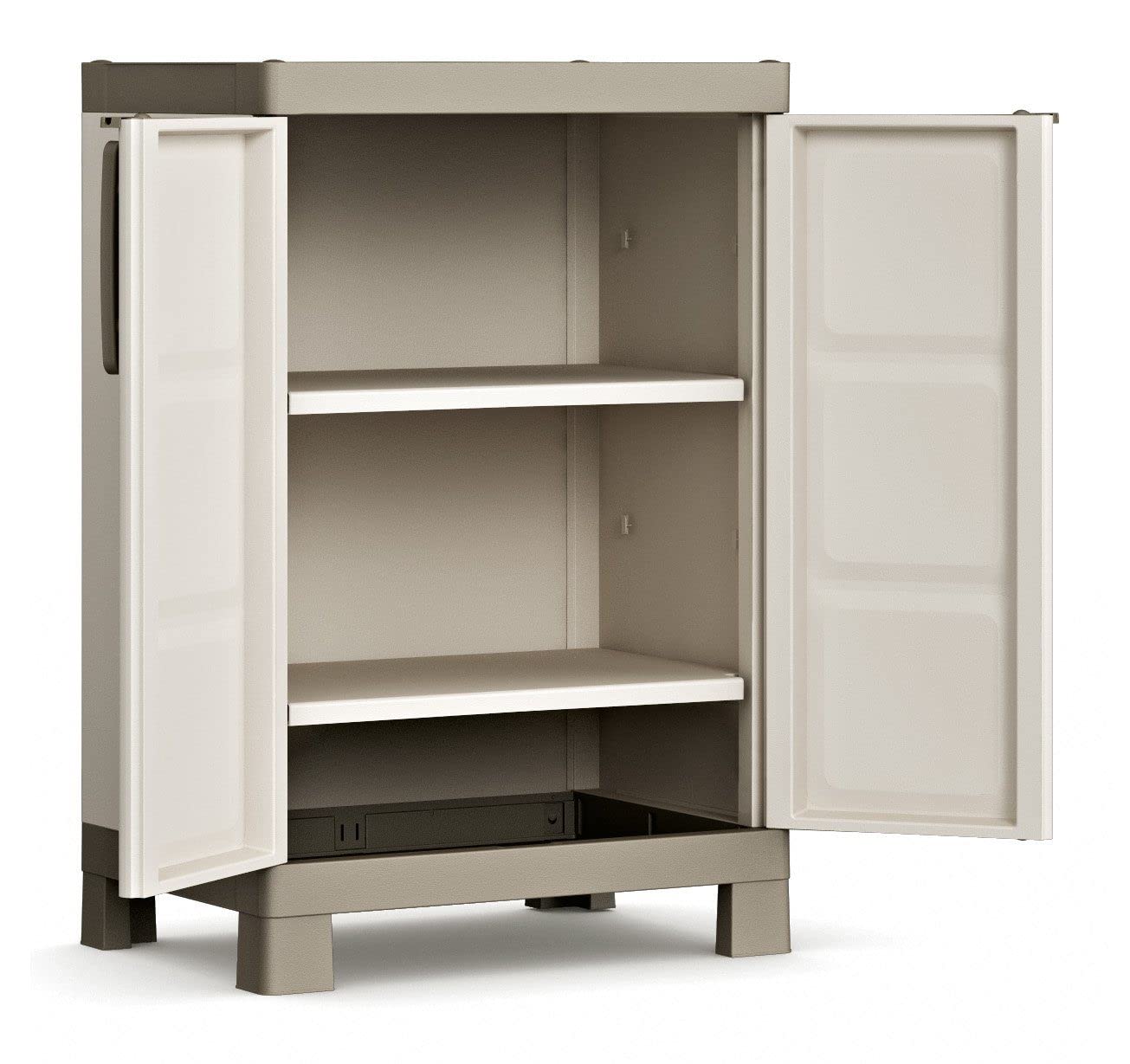 keter-excellence-kunststoffschrank-niedrig-65-x-45-x-97-cm-beige-taupe image 4