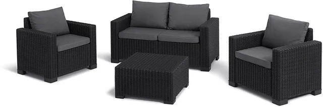 keter-allibert-california-gartenlounge-set-4-personen-2-sessel-sofa-tisch-cappuc image 1