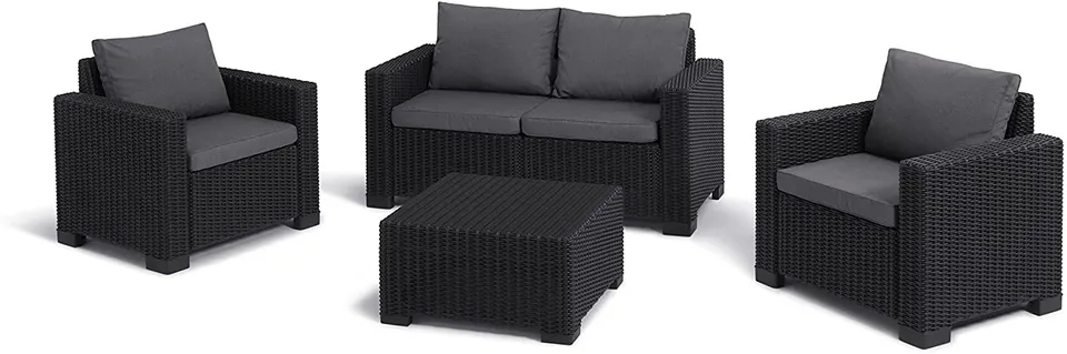 keter-allibert-california-gartenlounge-set-4-personen-2-sessel-sofa-tisch-cappuc image 1