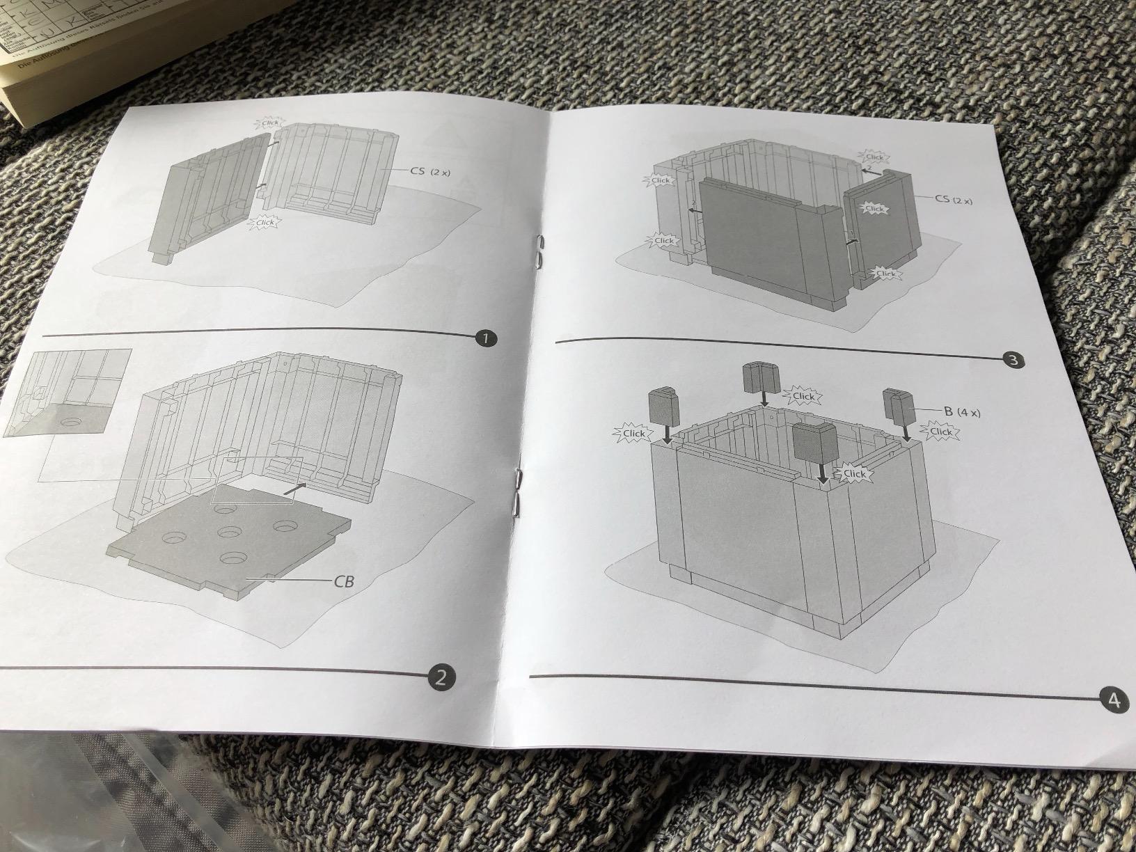Sitz, Tisch und Box in einem