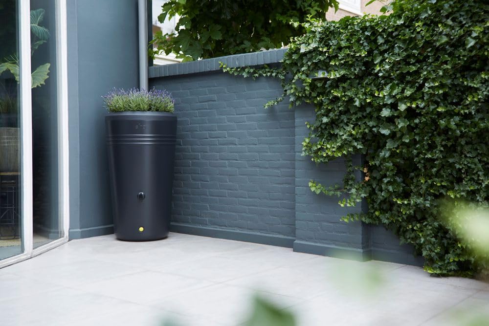 elho-green-basics-regentonne-200l-living-black-mit-pflanzkasten image 6