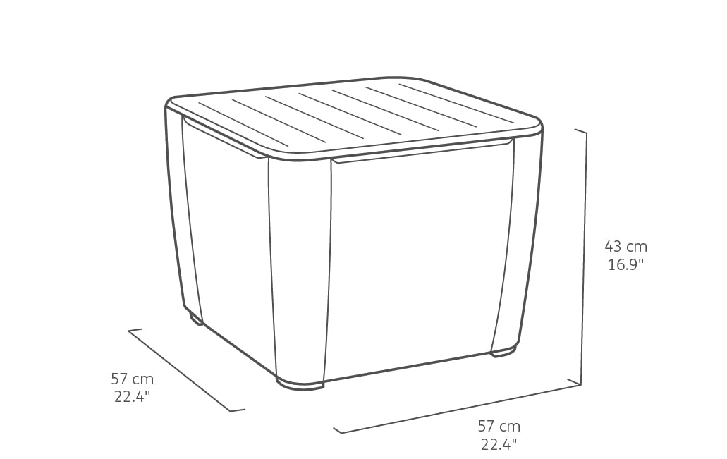 allibert-by-keter-gartentisch-luzon-plus-flat-wicker-graphit-57x57x43-cm-beistel image 3