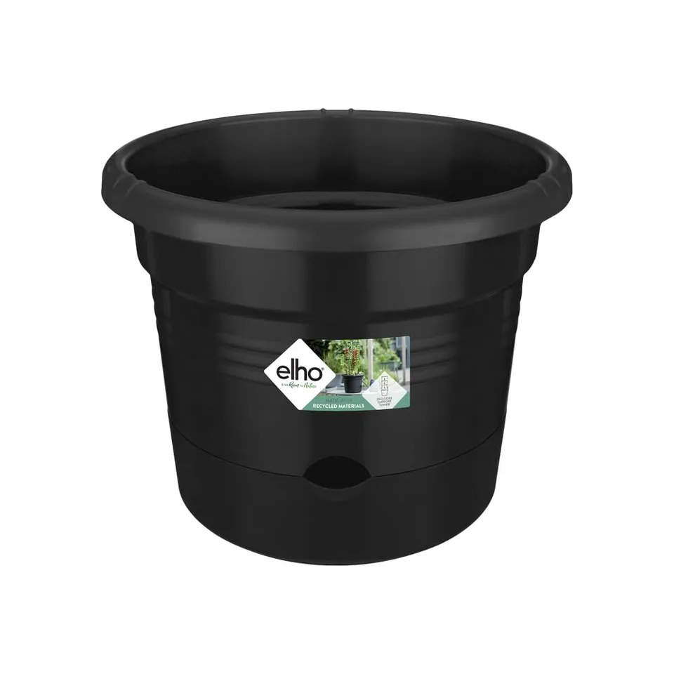 elho-green-basics-tomatentopf-33-cm-mit-gestell-living-schwarz image 1