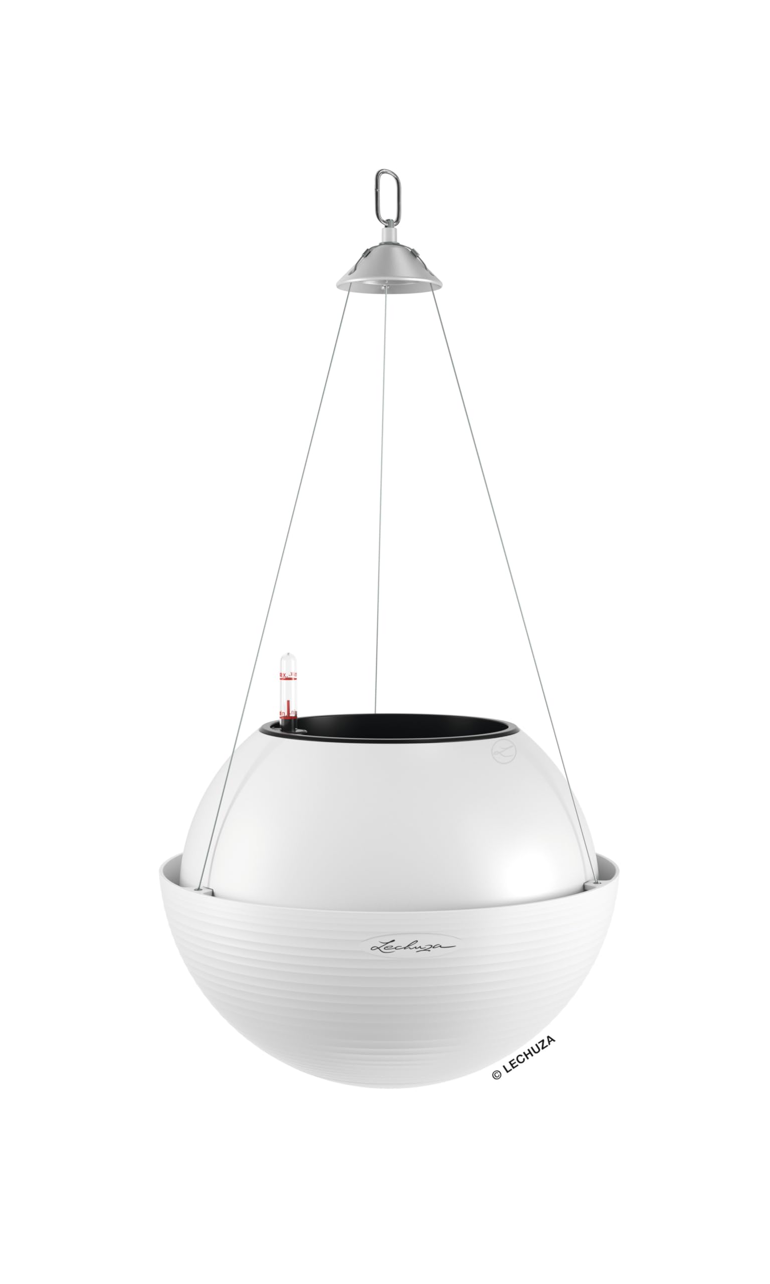 lechuza-bola-color-32-pflanzenampel-mit-bew-sserungssystem-wei image 1