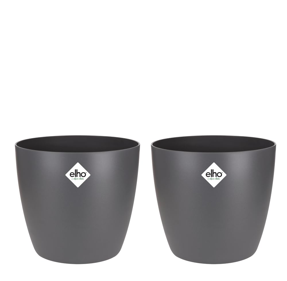 elho-brussels-rund-25-blumentopf-2er-set-anthracite-25-x-h-31-cm image 1