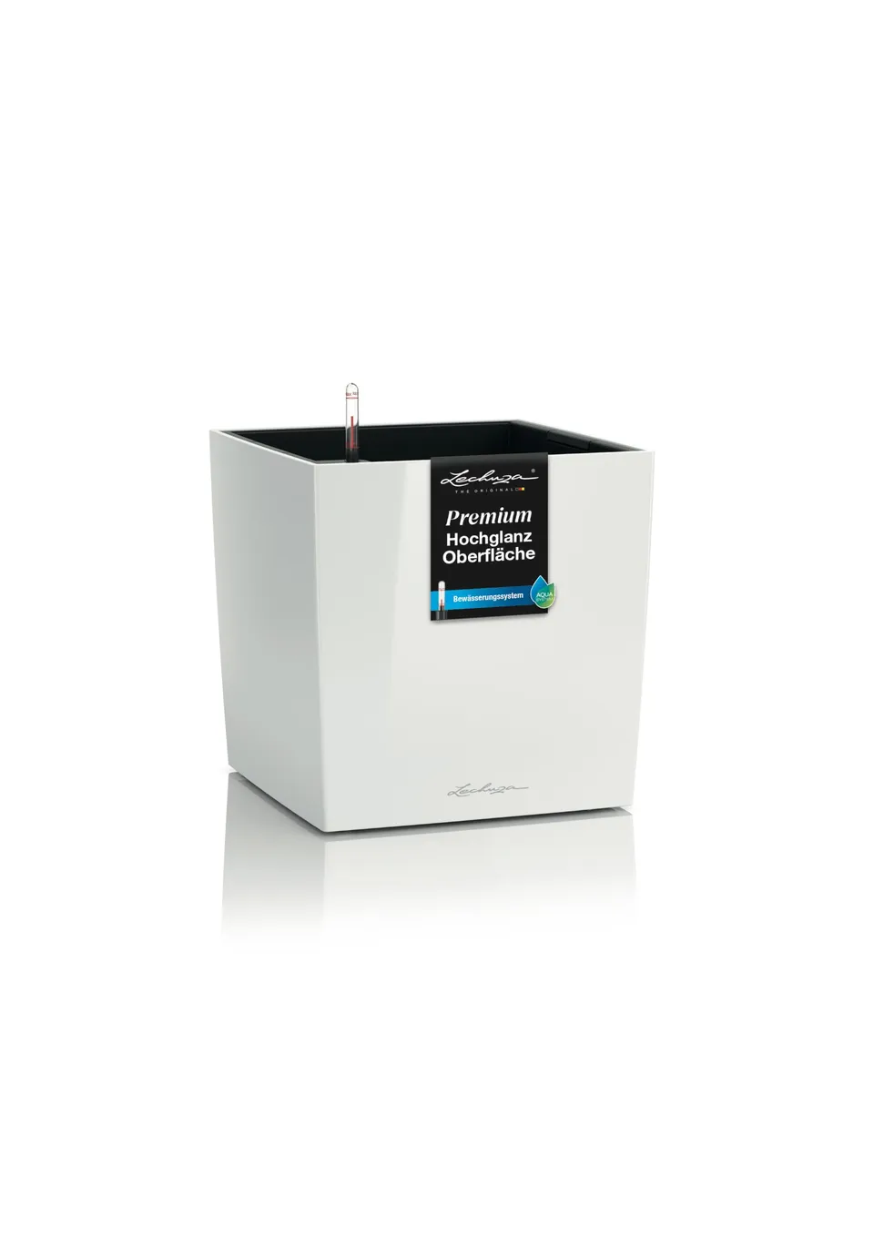 lechuza-cube-premium-40-pflanzw-rfel-mit-bew-sserungssystem-wei-hochglanz image 1