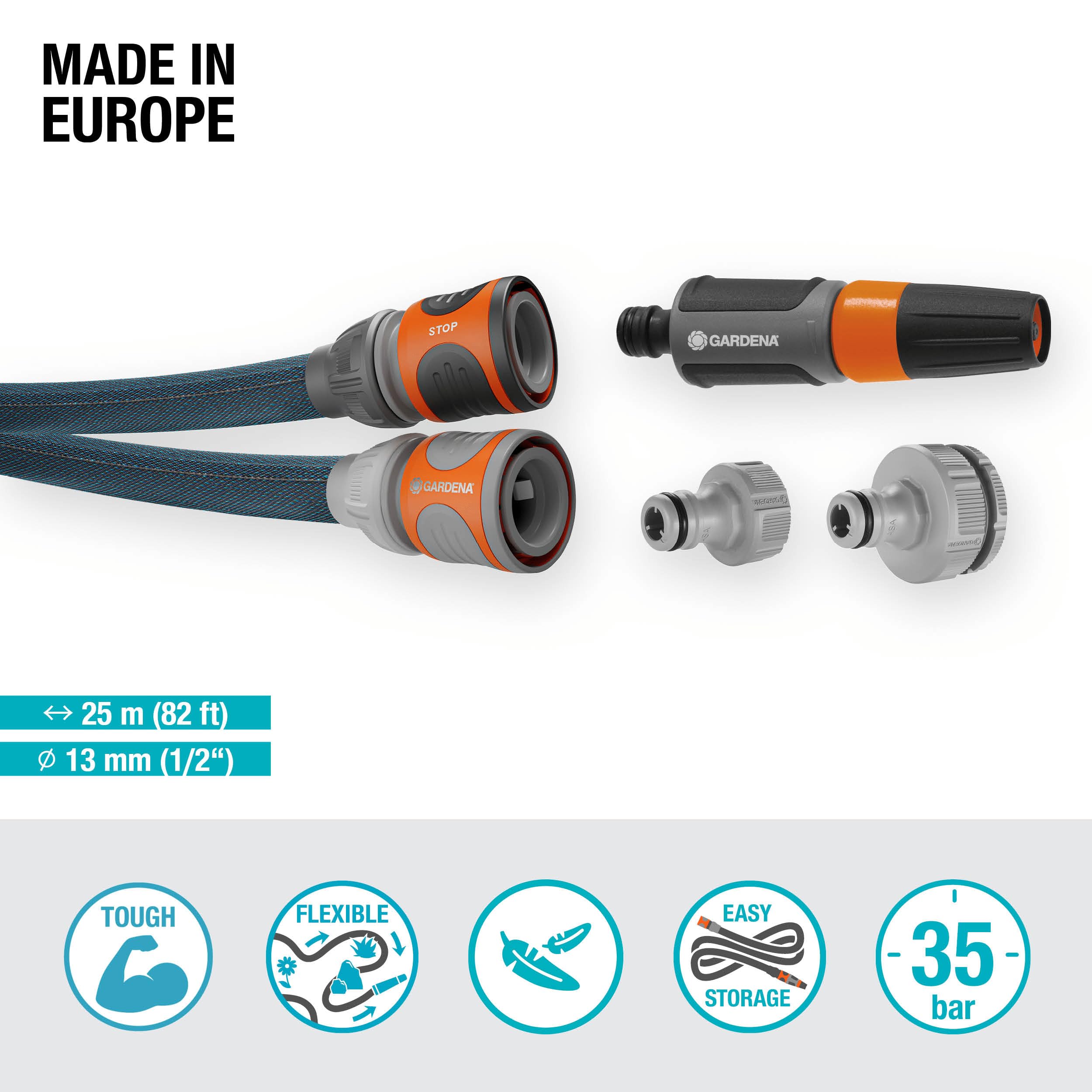 gardena-liano-xtreme-1-2-zoll-25-m-set-18475-20-textil-gartenschlauch-mit-spritz image 2