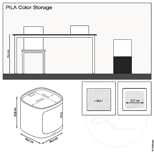 lechuza-pila-color-storage-vorratsbeh-lter-petrolblau-35x35x33-cm image 8