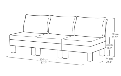 keter-elements-loungebank-3-sitzer-grafiet image 7