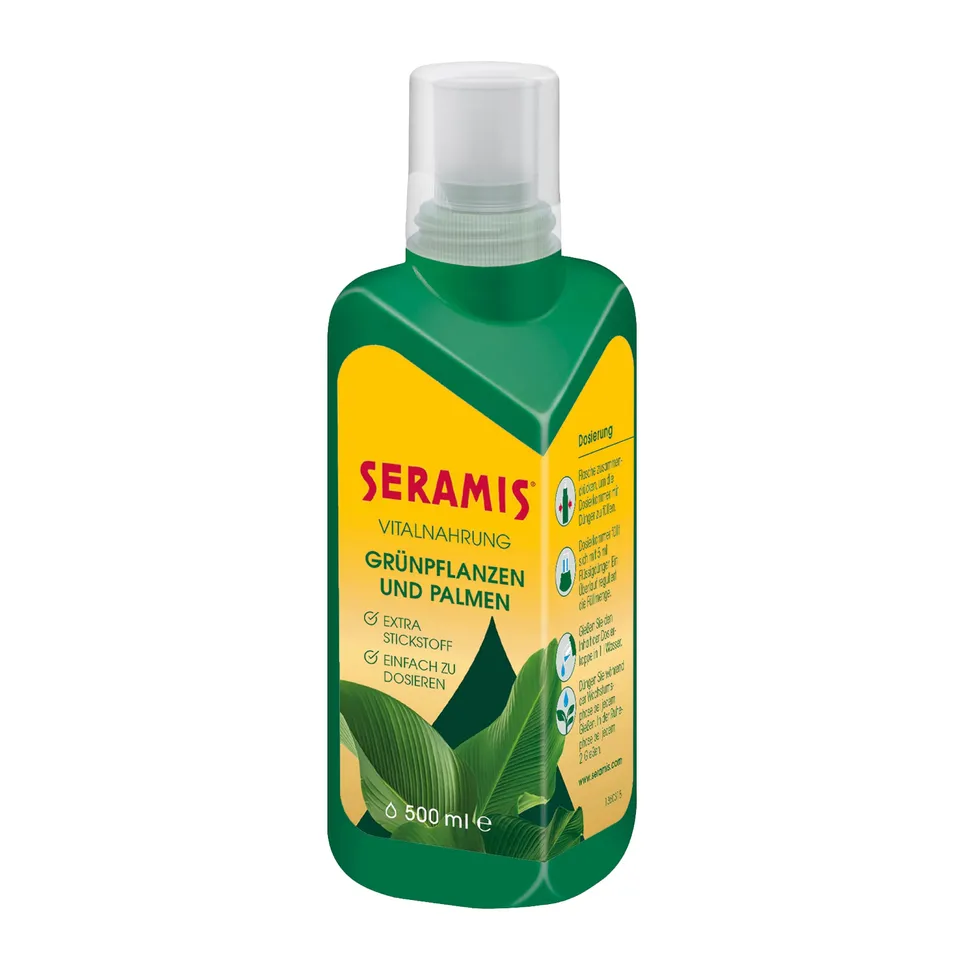 seramis-vitalnahrung-f-r-gr-npflanzen-und-palmen-500-ml-fl-ssigd-nger image 1