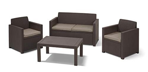 keter-merano-lounge-set-4tlg-sofa-2-sessel-und-tisch-in-braun-taupe image 8