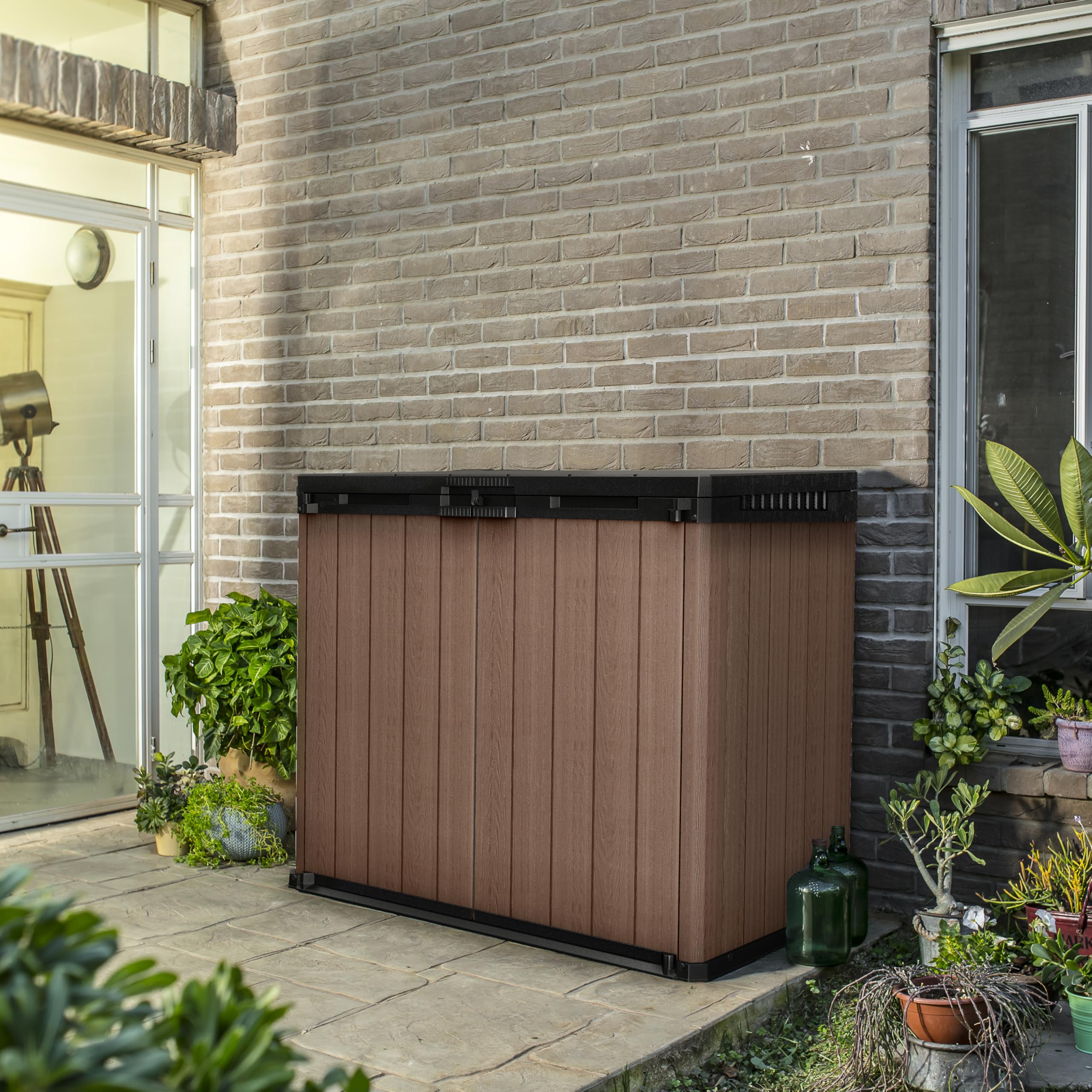 keter-store-it-out-darwin-m-lltonnenbox-1150l-f-r-2x-240l-braun-141x82x120-cm image 3