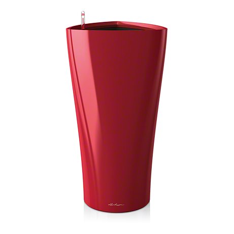 lechuza-delta-30-pflanzs-ule-scarlet-rot-hochglanz-mit-bew-sserung image 1
