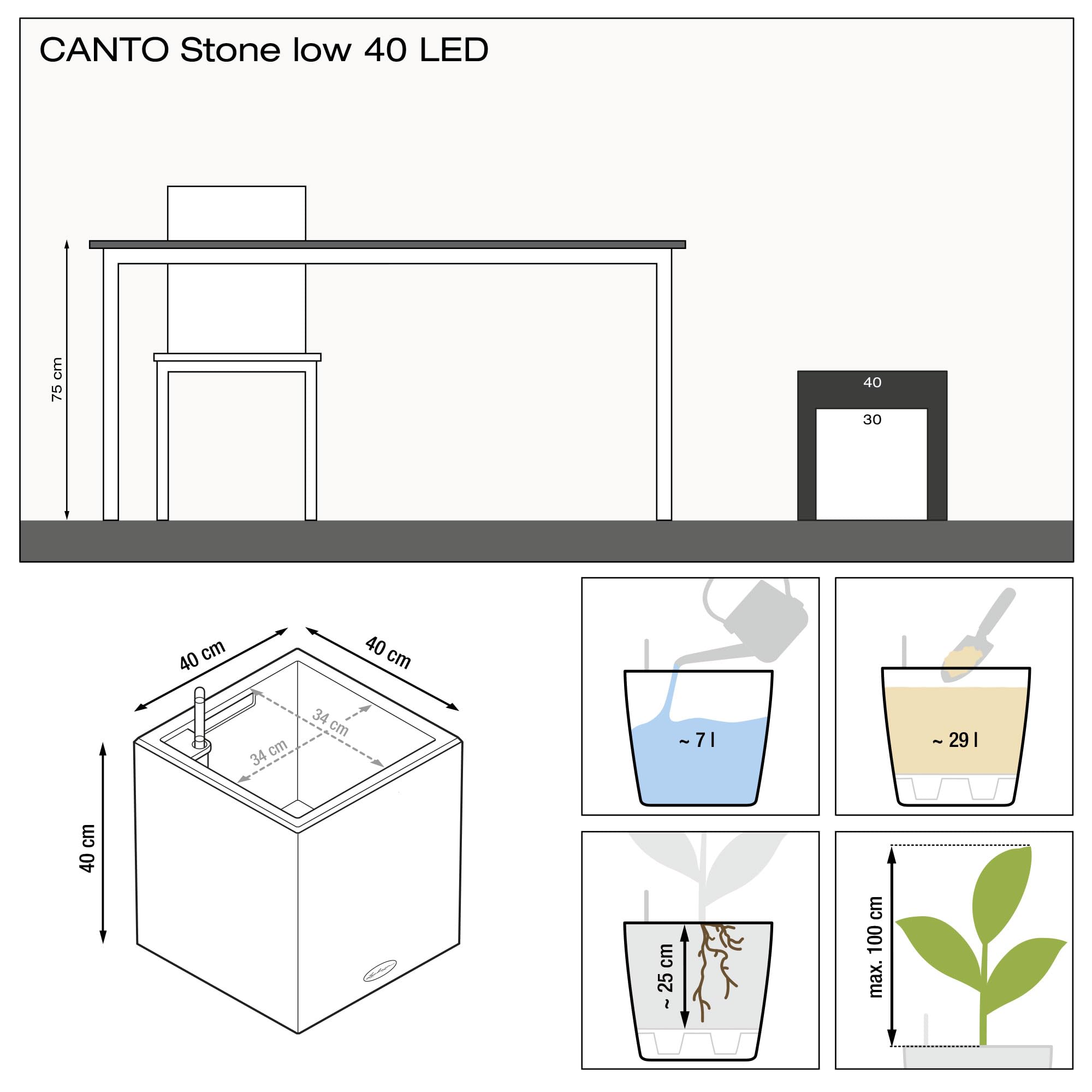 lechuza-canto-stone-40-led-low-all-in-one-set-graphitschwarz image 4