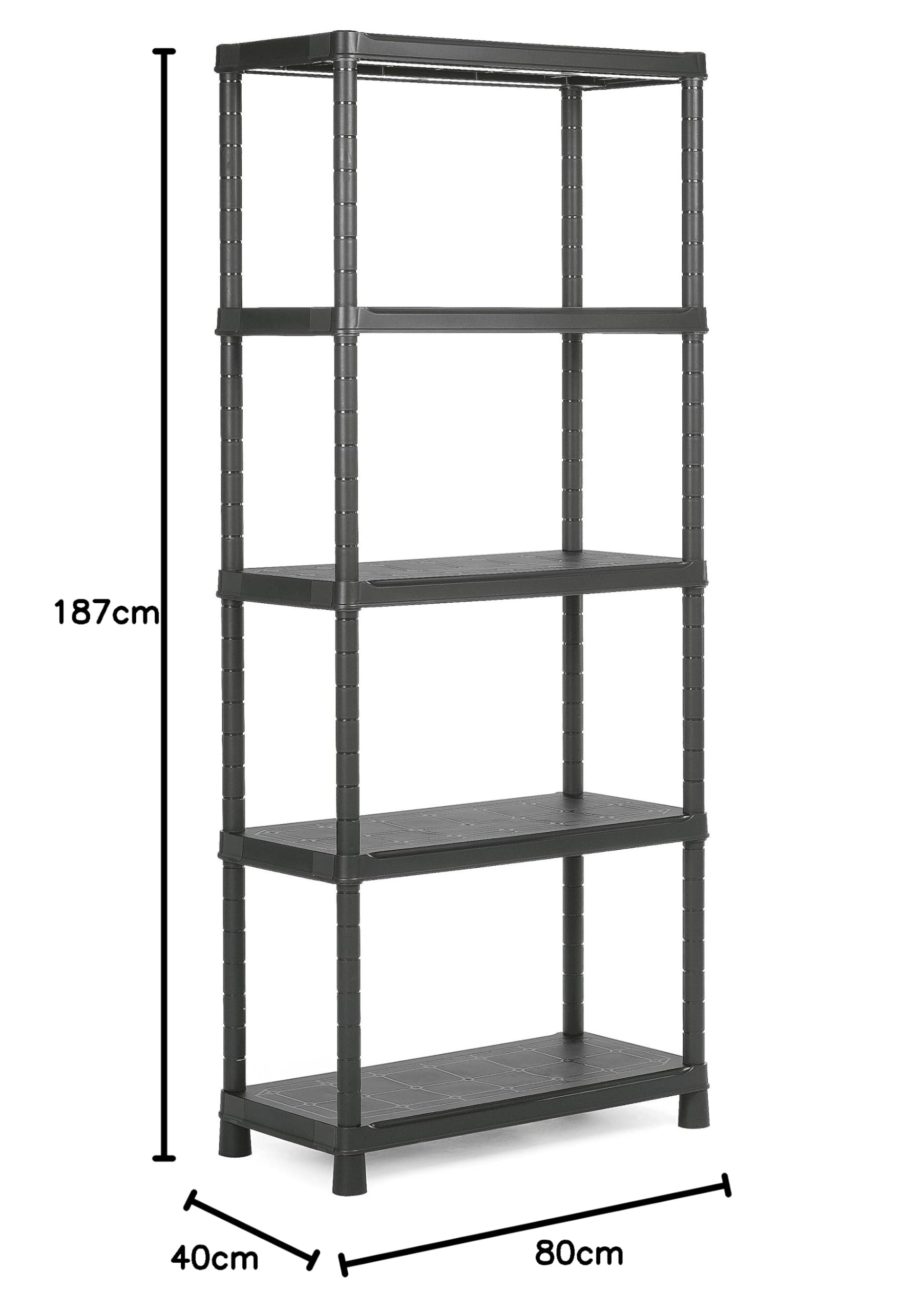 keter-plus-80-5-kunststoffregal-schwarz-80-x-40-x-187-cm image 3