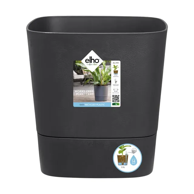 elho-greensense-aqua-care-quadrat-30-cm-blumentopf-holzkohlengrau image 1
