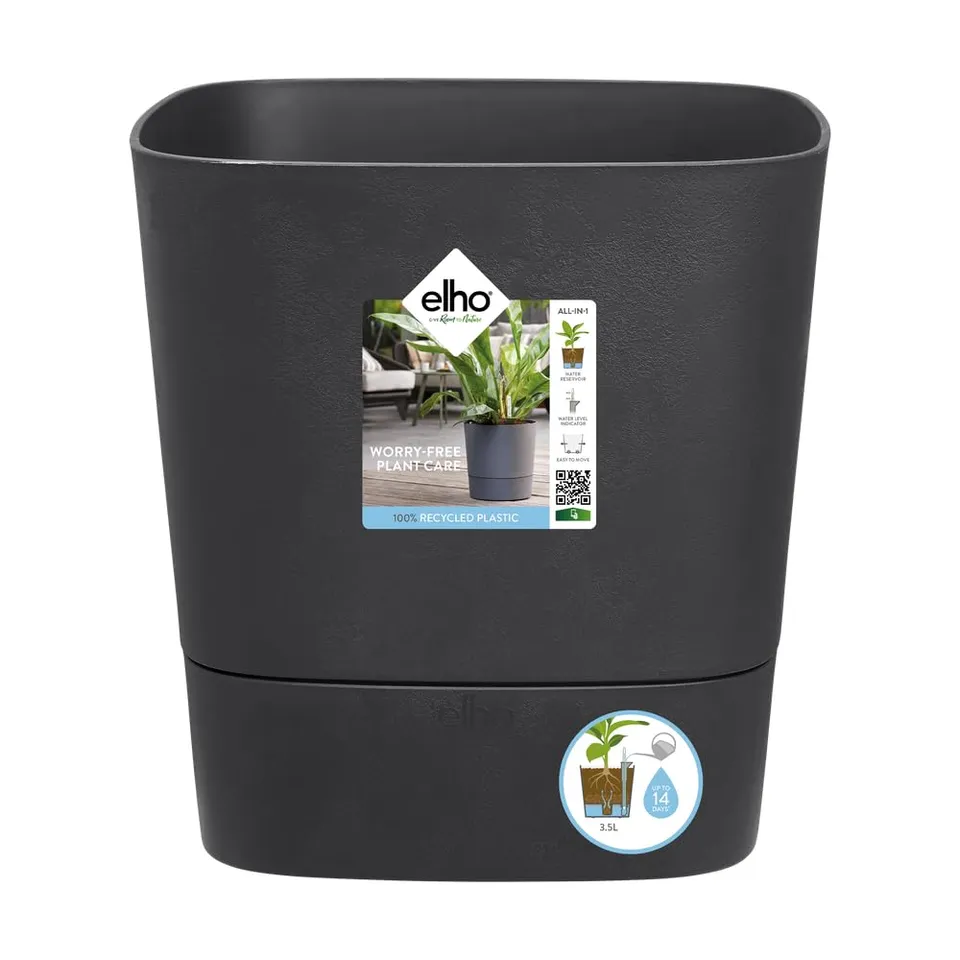 elho-greensense-aqua-care-quadrat-30-cm-blumentopf-holzkohlengrau image 1