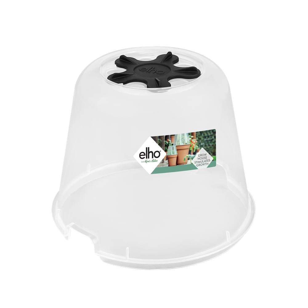 elho-green-basics-anzucht-haus-rund-30-cm-transparent-mit-anzuchthaube-und-l-ftu image 2