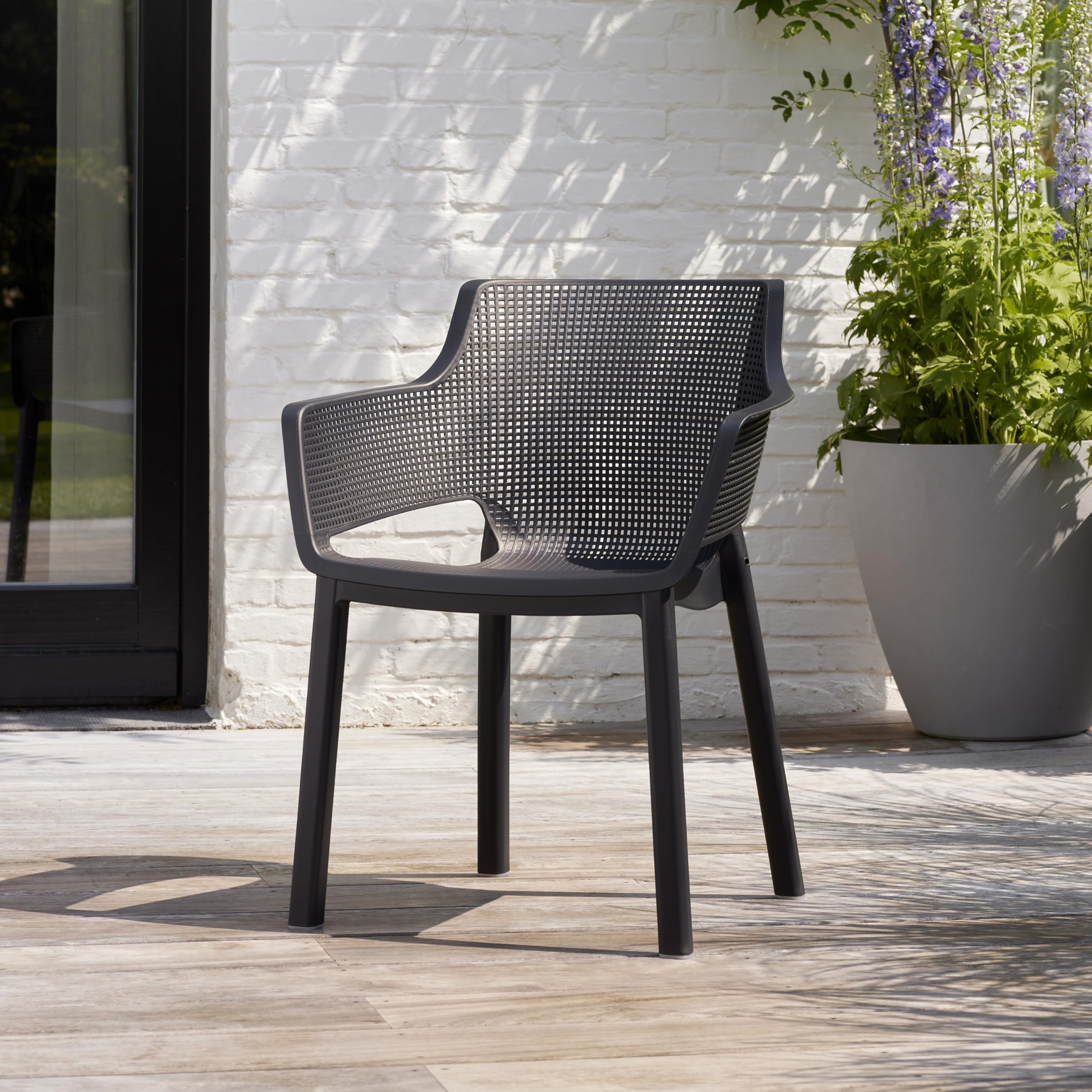 keter-elisa-chair-6er-set-gartenstuhl-graphit-stapelbar image 2