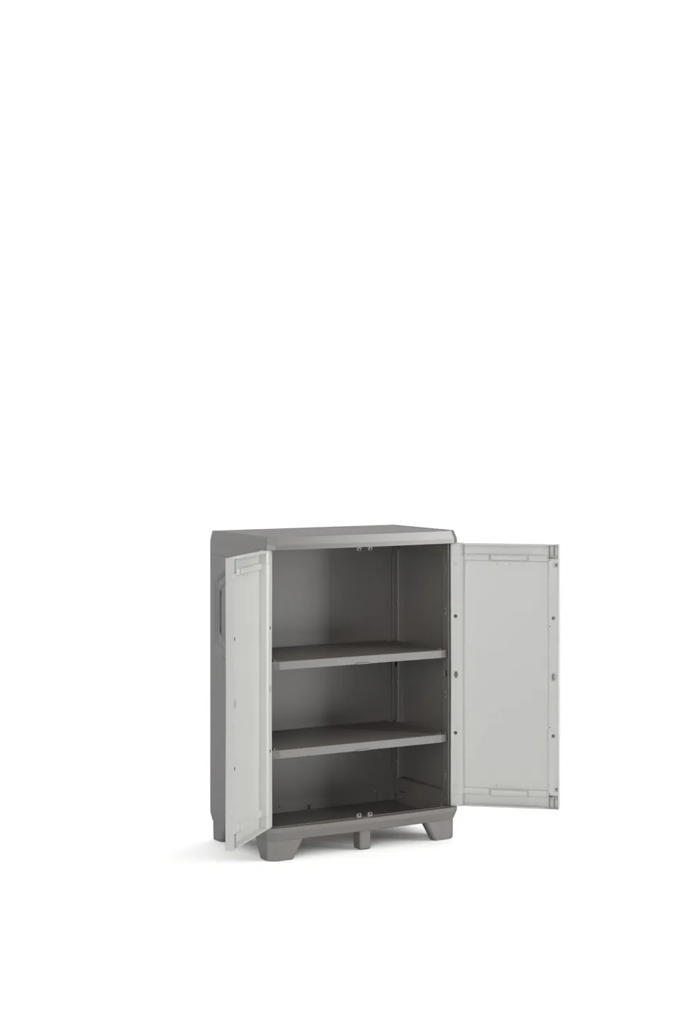 keter-groove-kunststoffschrank-niedrig-beige-sand-80-x-45-x-98-cm-mit-einlegebod image 1