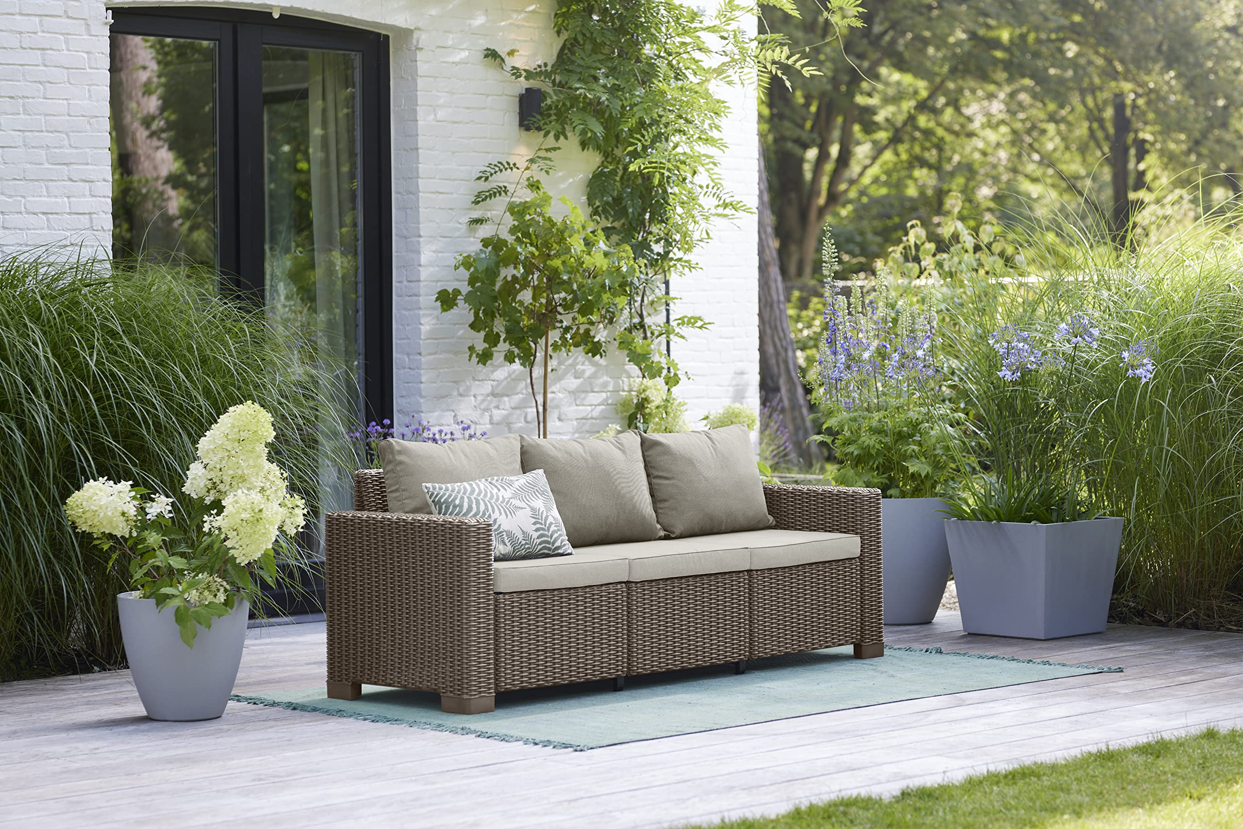 allibert-by-keter-gartenlounge-sofa-california-3-sitzer-199-x-68-x-72-cm-cappucc image 2