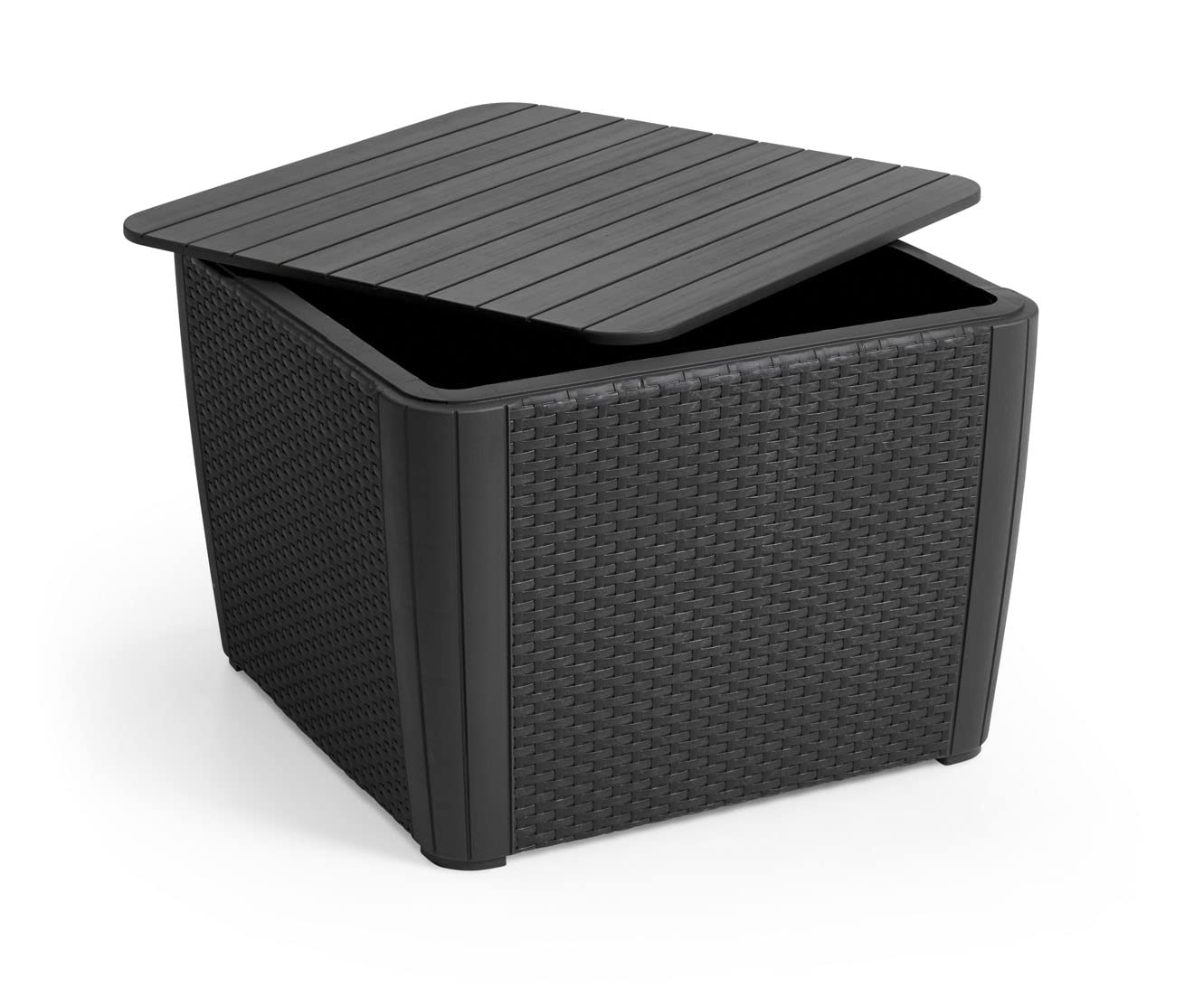 allibert-by-keter-gartentisch-luzon-plus-flat-wicker-graphit-57x57x43-cm-beistel image 5