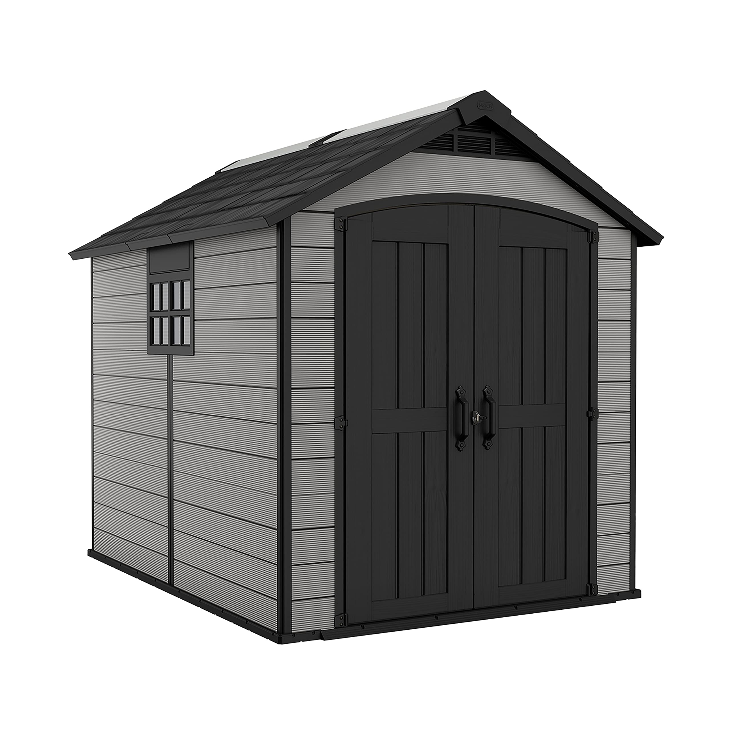 keter-premier-apex-gartenhaus-2-3-x-2-7-m-grau-outdoor-ger-tehaus image 1