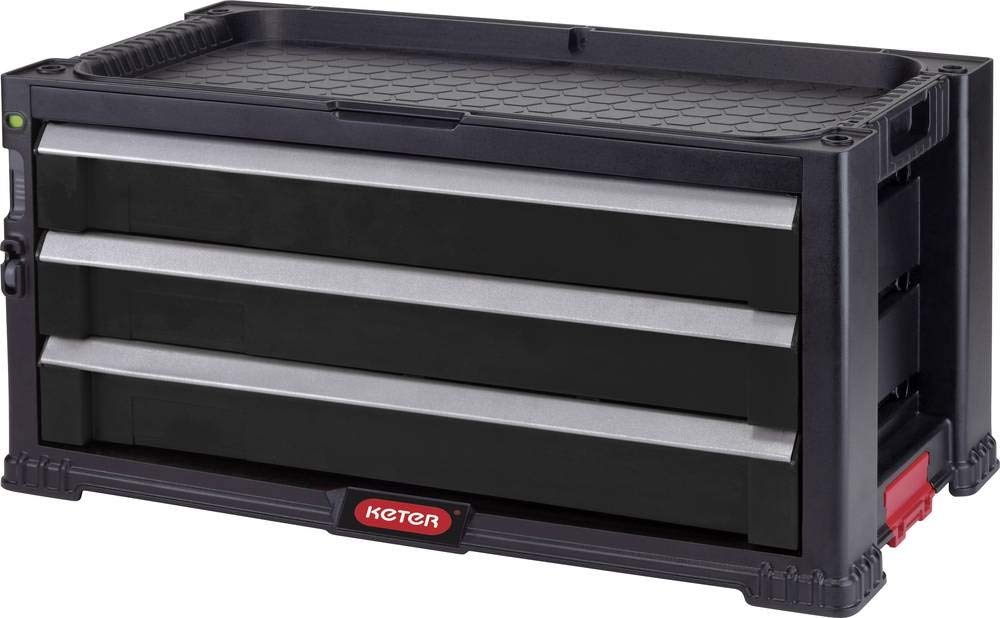 keter-aufsatz-mit-3-schubladen-f-r-werkzeugwagen-schwarz-56-x-29-x-26-2-cm image 1