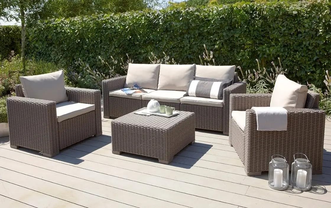 allibert-by-keter-california-gartentisch-68-x-68-x-35-cm-rattanoptik-cappuccino image 2