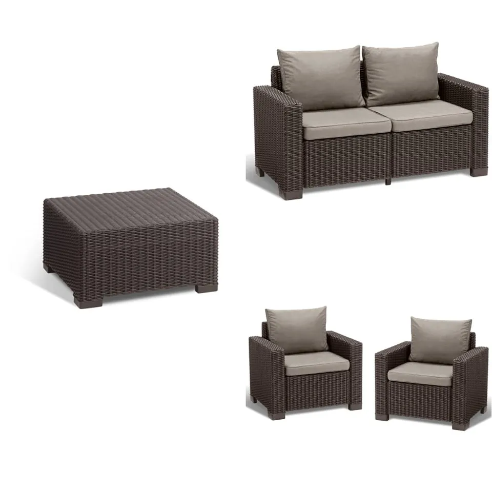 keter-allibert-california-gartenlounge-set-4-personen-2-sessel-2er-sofa-tisch-wa image 1