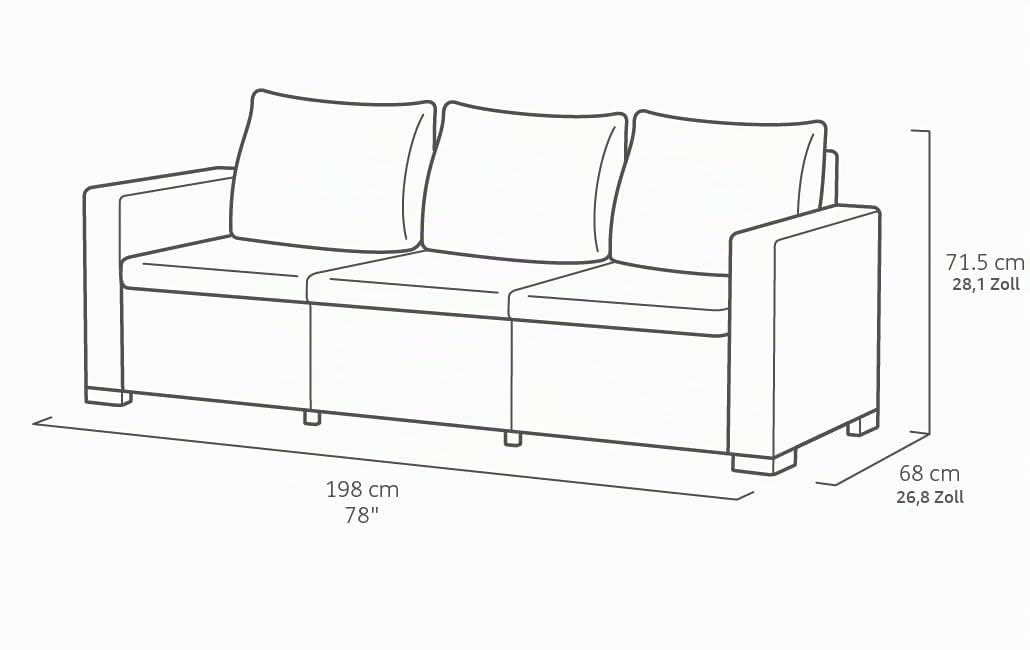 allibert-by-keter-gartenlounge-sofa-california-3-sitzer-199-x-68-x-72-cm-cappucc image 3