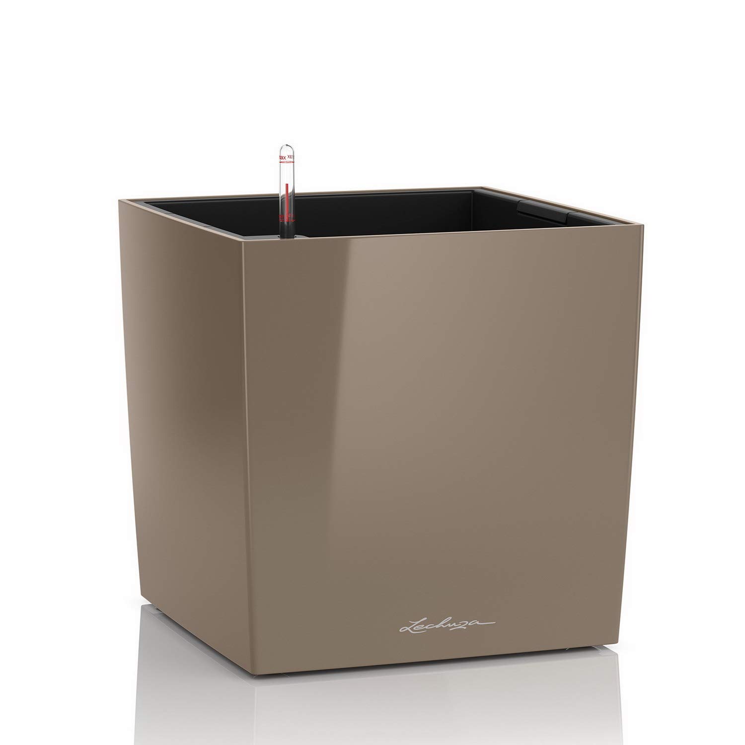 lechuza-cube-30-komplettset-taupe-hochglanz-30x30x30-cm image 1