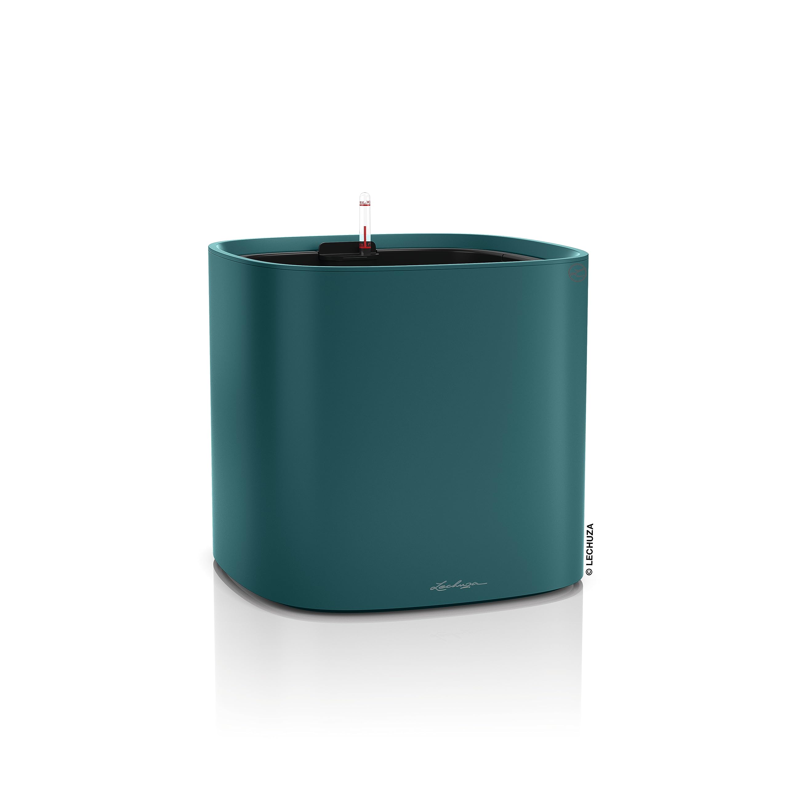 lechuza-pila-color-planter-35x35x33-cm-pflanzgef-mit-bew-sserungssystem-petrolbl image 1
