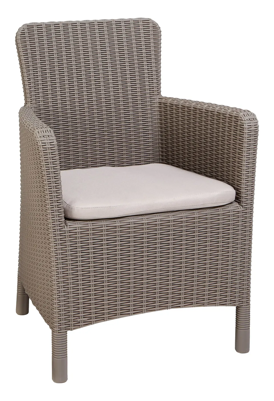 allibert-by-keter-gartensessel-trenton-cappuccino-sand-mit-sitzkissen image 1