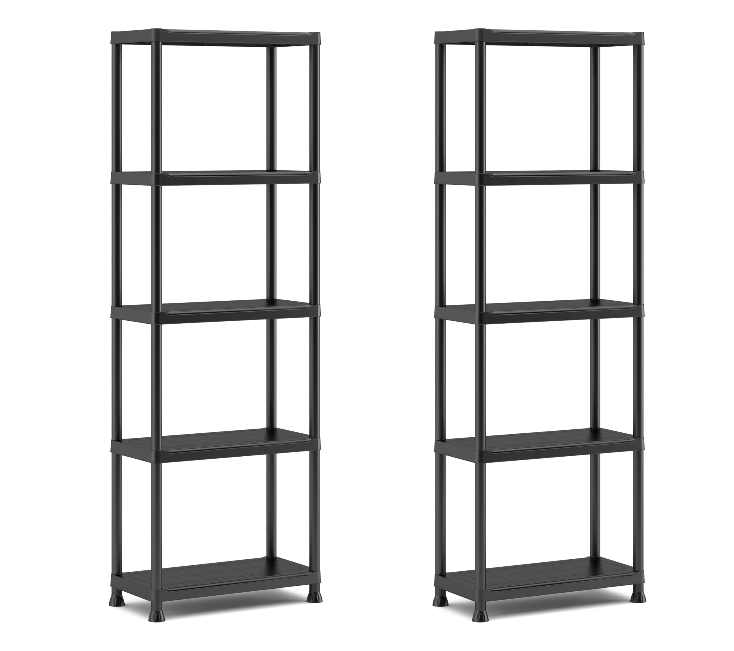 keter-2er-set-regale-60-5-schwarz-60-x-30-x-174-cm image 1