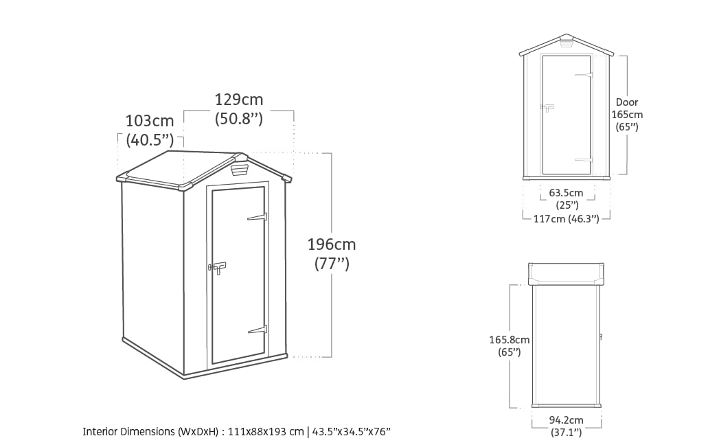 keter-manor-4x3-gartenhaus-kunststoff-grau-128-x-94-x-196-cm image 8