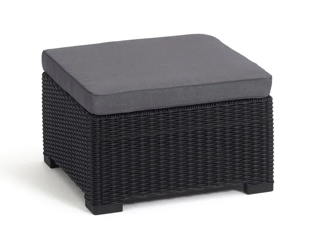 alibert-by-keter-california-hocker-gartentisch-68-x-68-x-35-cm-grau-mit-kissen image 1