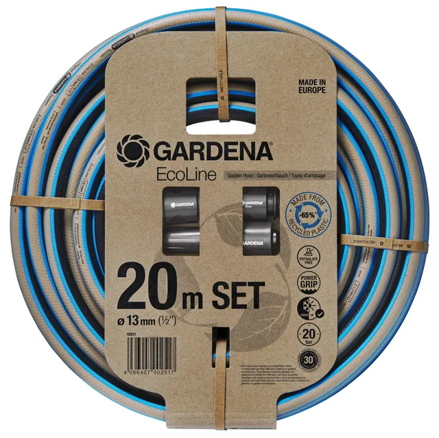 gardena-ecoline-gartenschlauch-1-2-zoll-20m-set-mit-systemteilen image 1