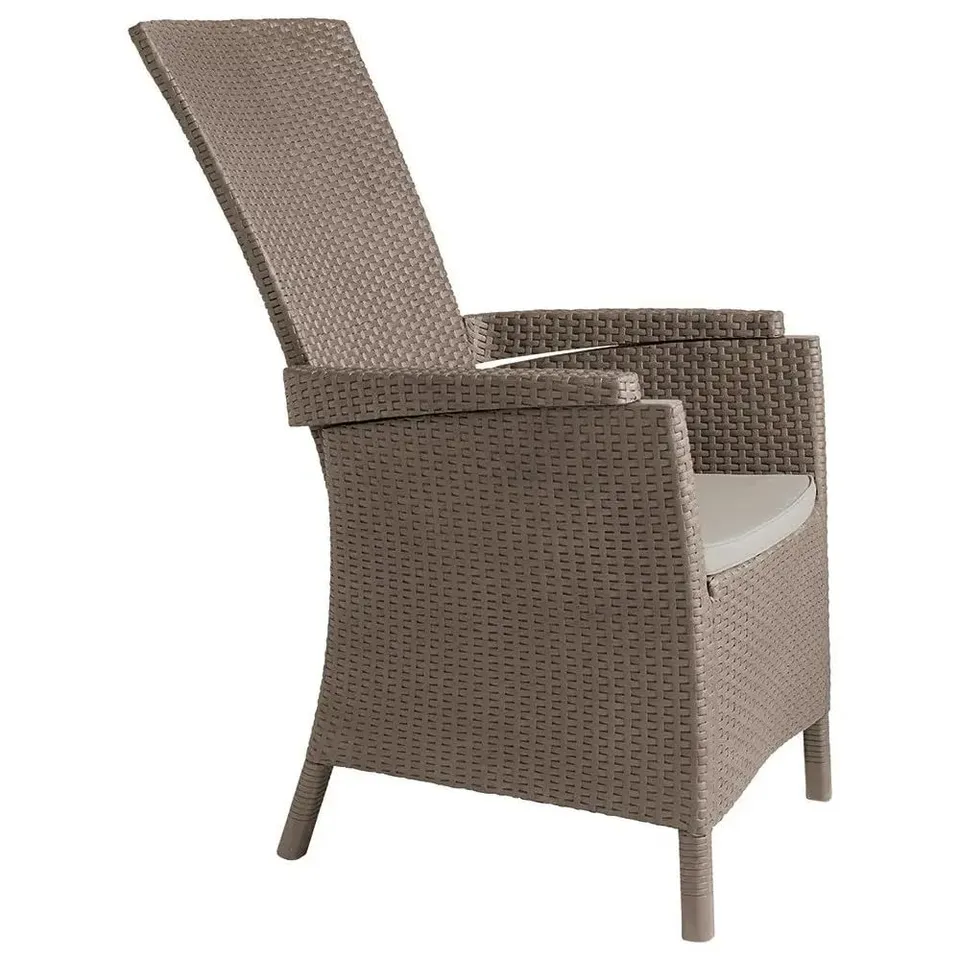 keter-allibert-vermont-verstellbarer-dining-sessel-cappuccino-mit-sand-kissen image 1