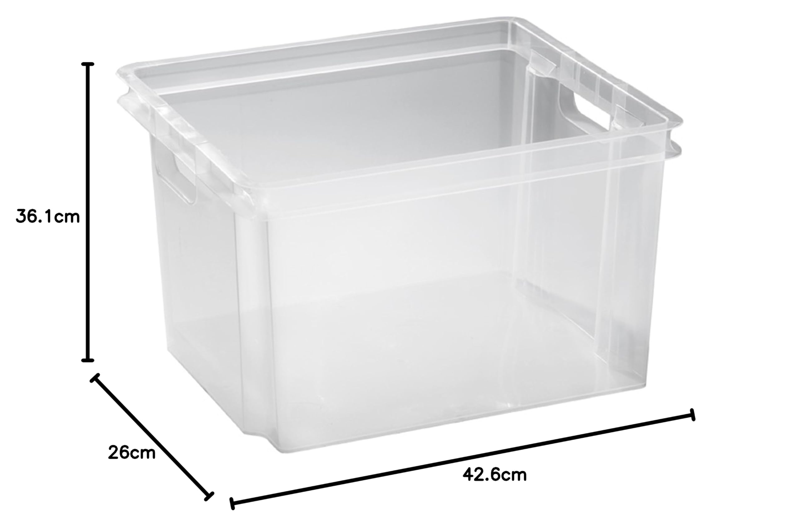 keter-crownest-box-30-l-transparent-aufbewahrungsbox-42-6x36-1x26-cm image 4