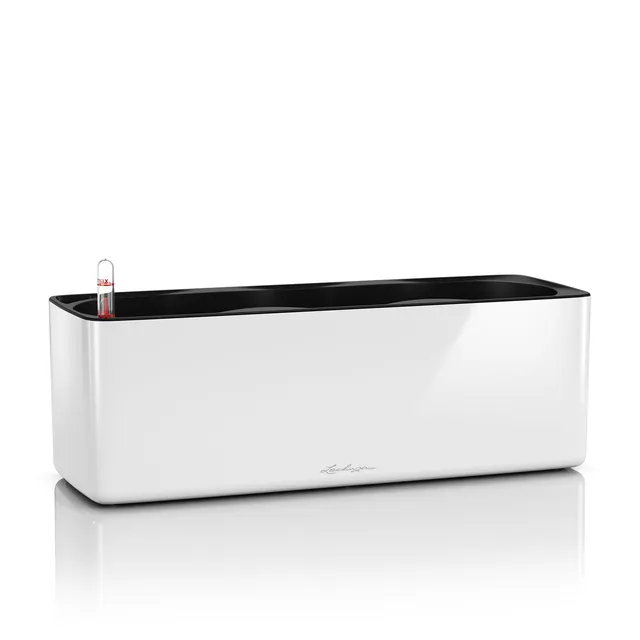 lechuza-cube-premium-triple-pflanzgef-mit-stick-bew-sserung-wei-hochglanz image 1