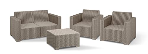 allibert-by-keter-california-gartenlounge-set-4-personen-runde-rattanoptik image 8