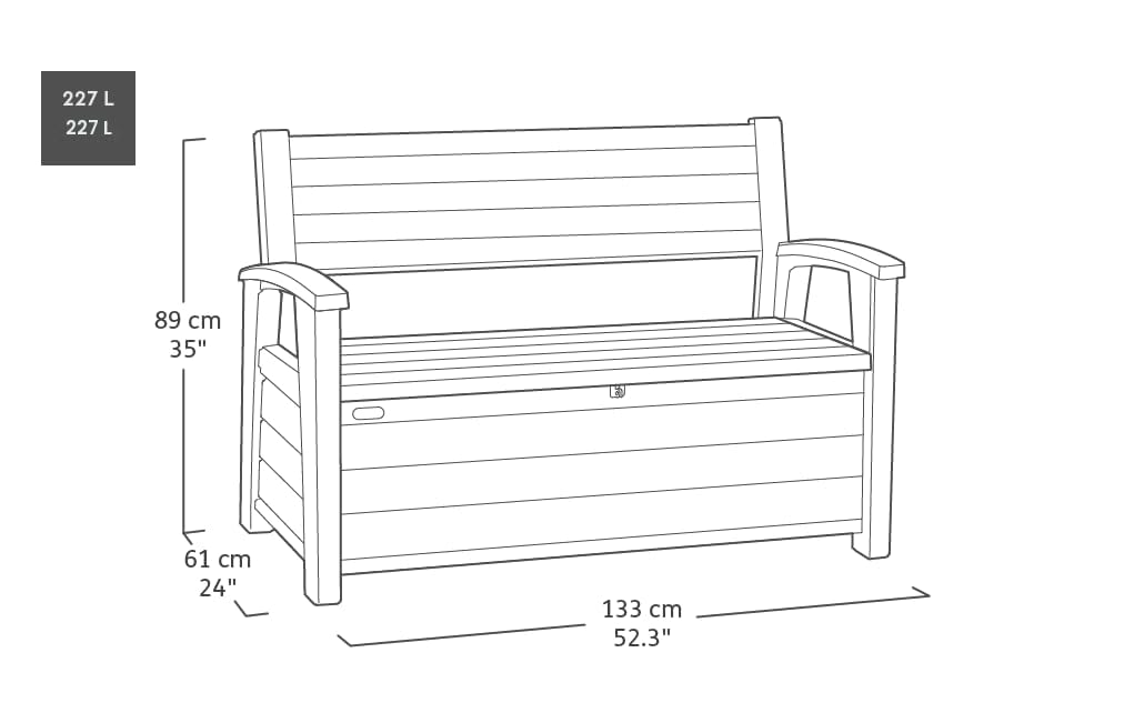 keter-gartenbank-deco-bench-60g-mit-stauraum-227-l-holzoptik-walnuss-133x61x89-c image 2