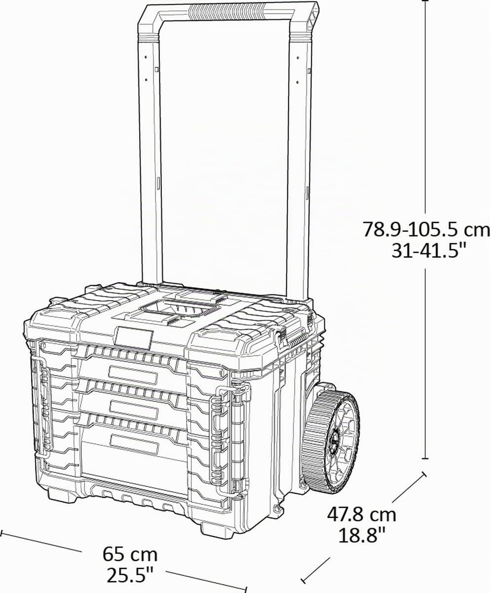 keter-pro-gear-xl-werkzeugwagen-64x47x79-cm-3-schubladen-schwarz image 4