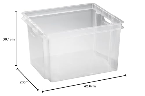keter-crownest-box-30-l-transparent-aufbewahrungsbox-42-6x36-1x26-cm image 8
